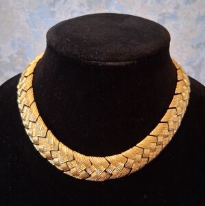 Rare Vintage Napier Gold Braided Necklace